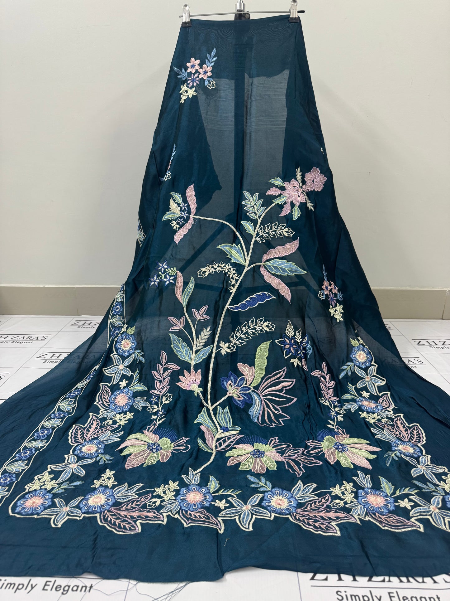 Peacock Blue Royal Kaftan Shirt