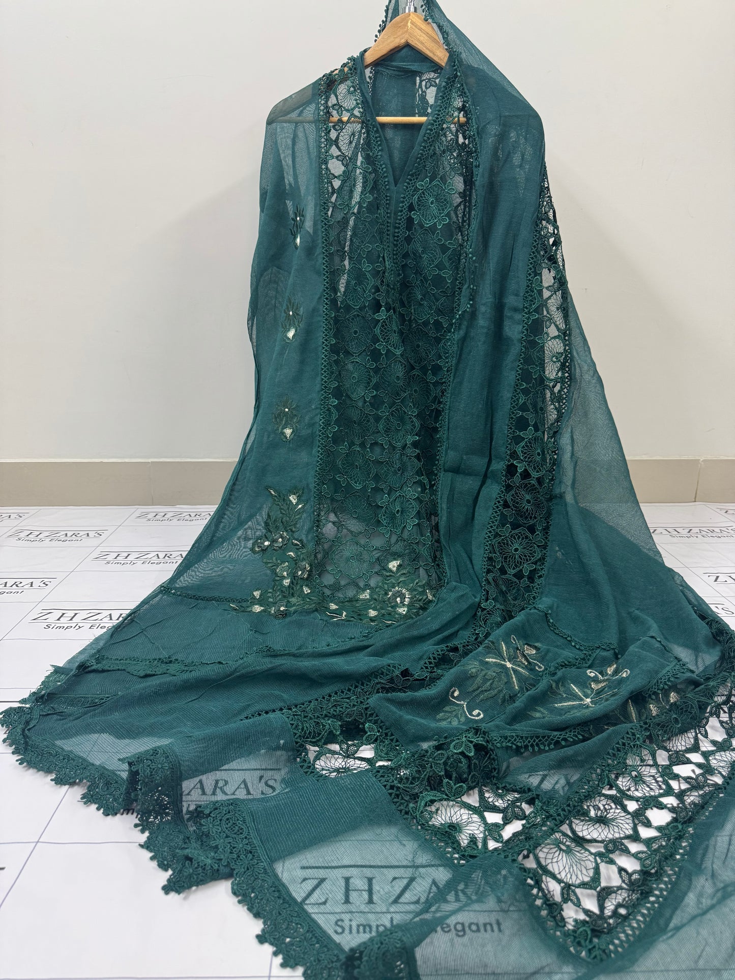 Bottle Green Mehar 3pc