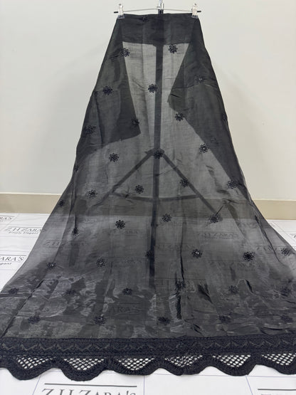 Metallic Grey Laama Silk 2pc
