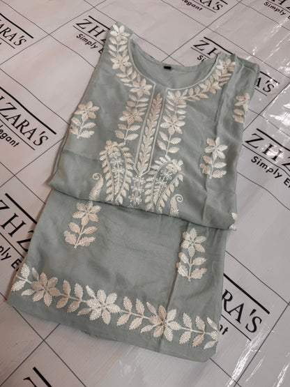 Powder Blue Anchor Kurti