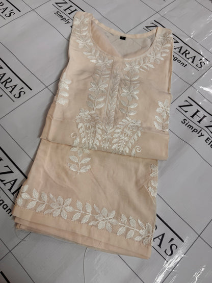 Powder Peach Anchor Kurti