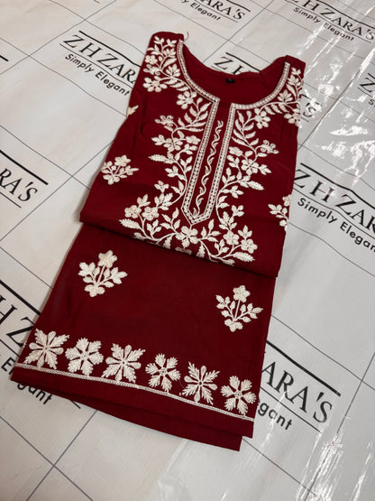 Maroon Anchor Kurti