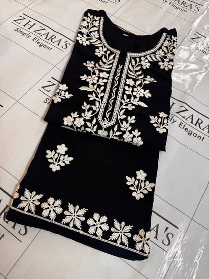 Black Anchor Kurti