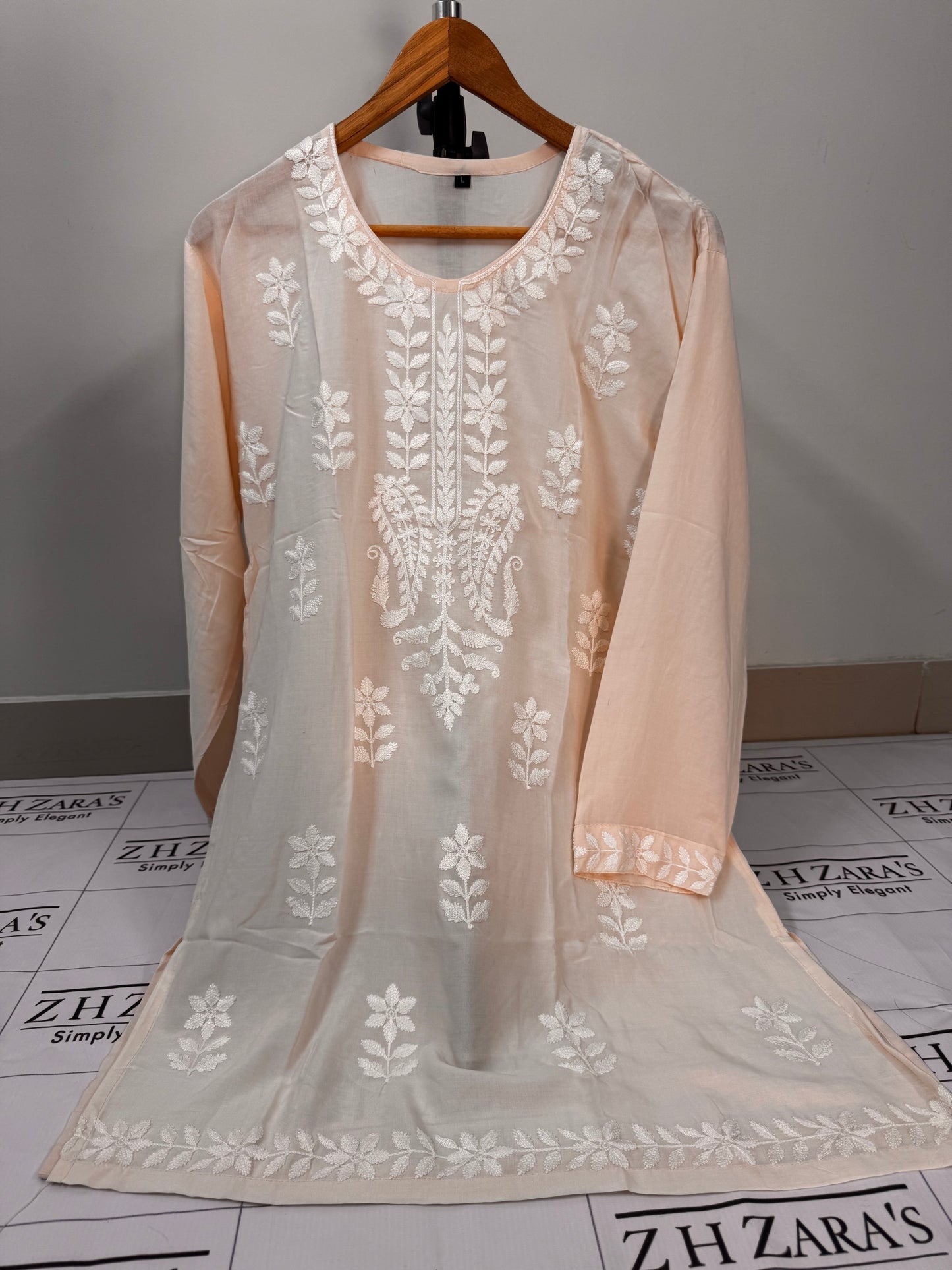 Powder Peach Anchor Kurti