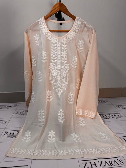 Powder Peach Anchor Kurti