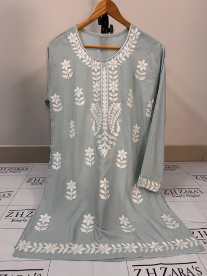 Powder Blue Anchor Kurti