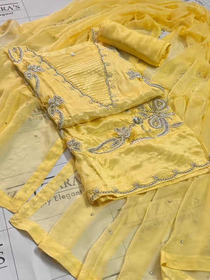 Butter Yellow V Neck 3pc
