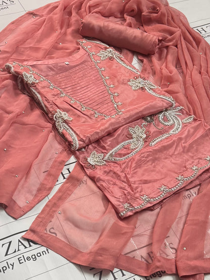 Tea Pink V Neck 3pc