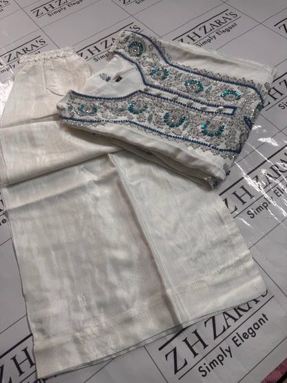 Pearl White Round Neck 2pc
