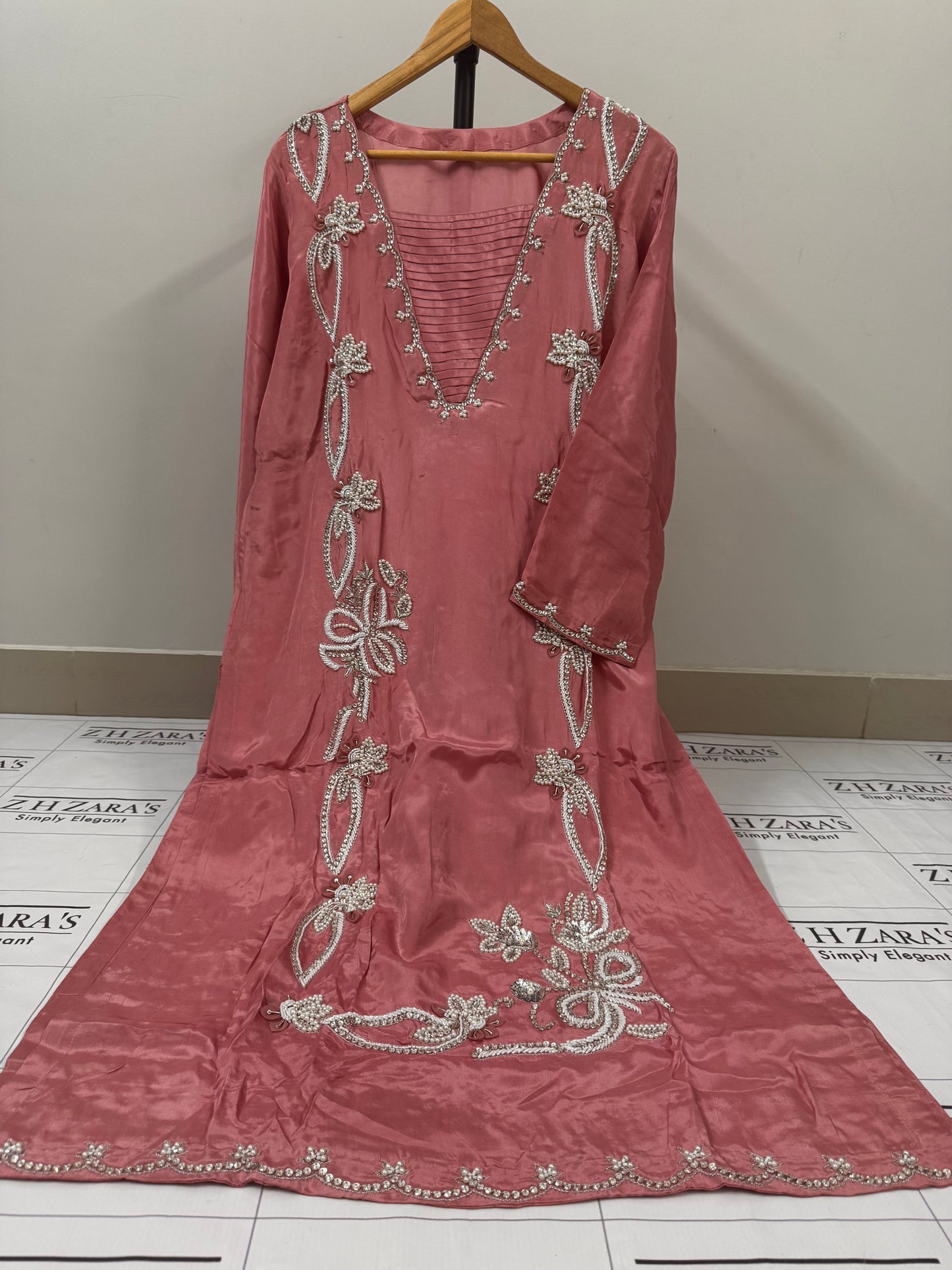 Tea Pink V Neck 3pc