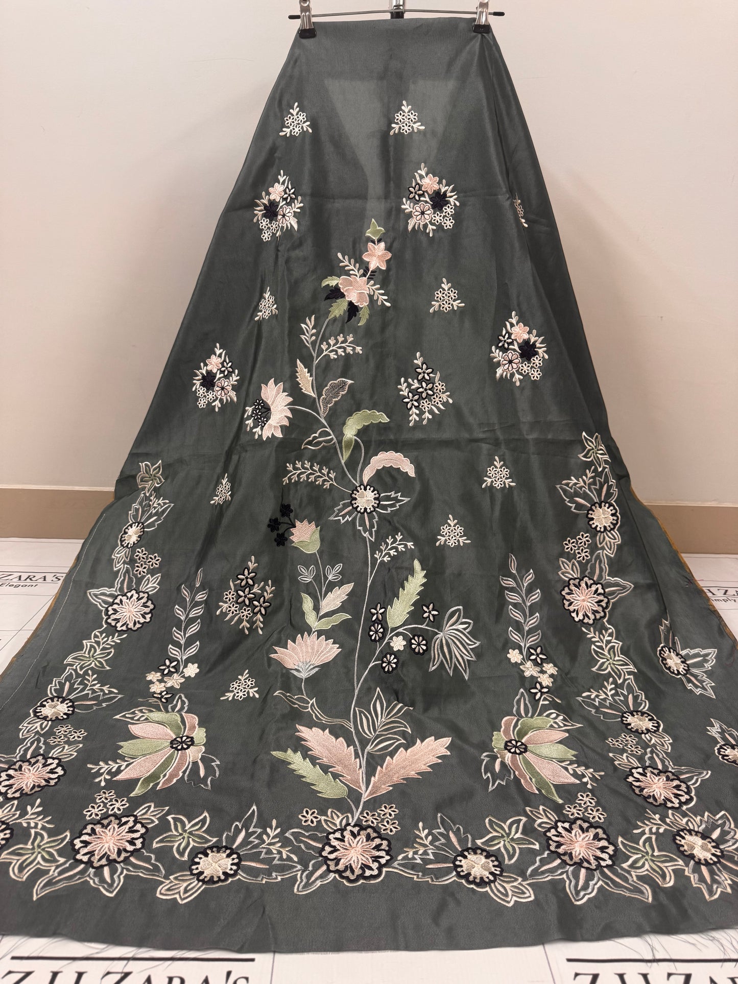 Metallic Grey Kaftan 2pc