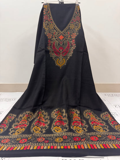 Black Gala Zari Pashmina 3pc