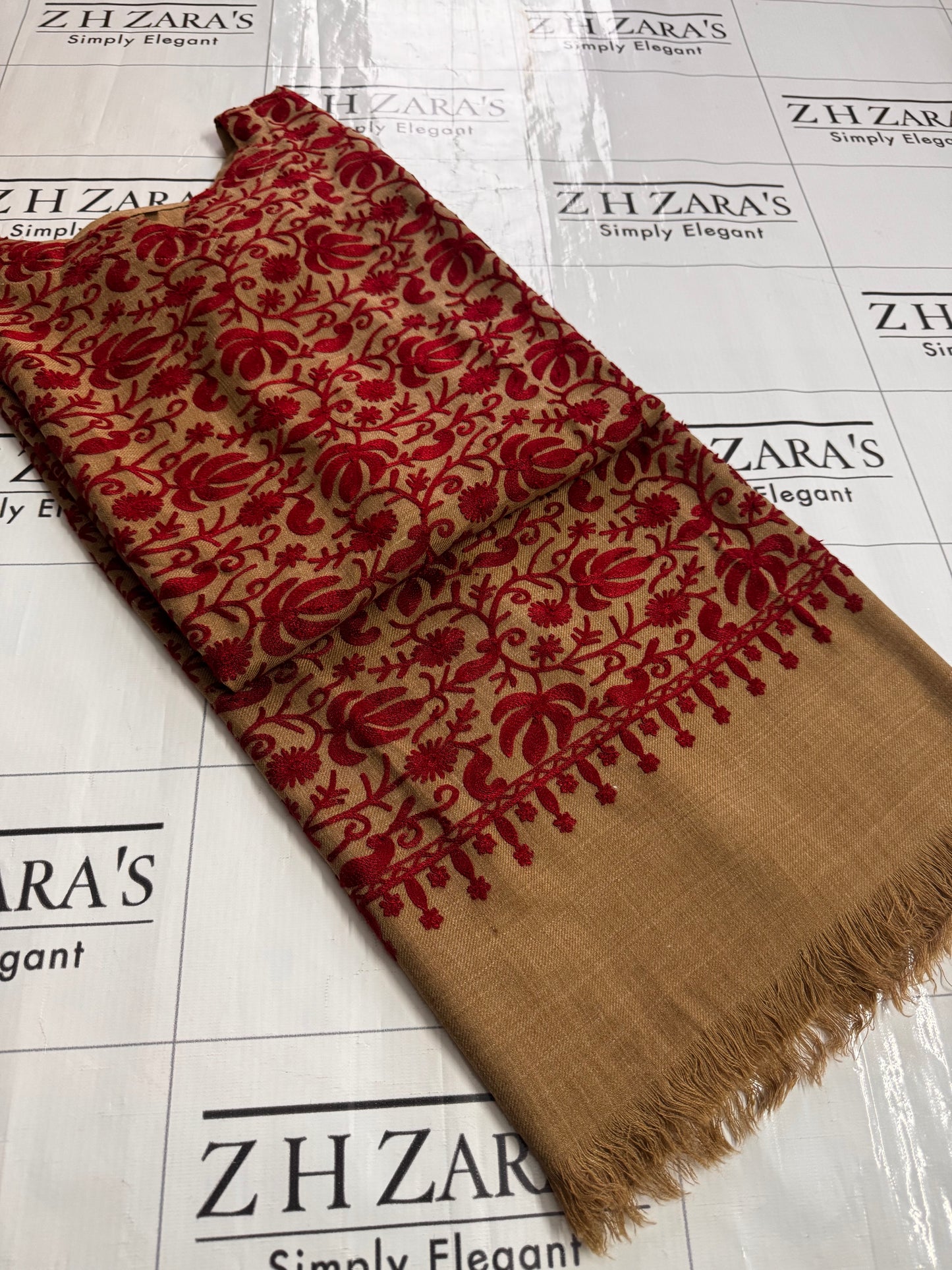 Coffee Maroon Pashmina Kaftan Shirt
