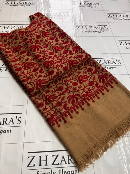 Coffee Maroon Pashmina Kaftan Shirt
