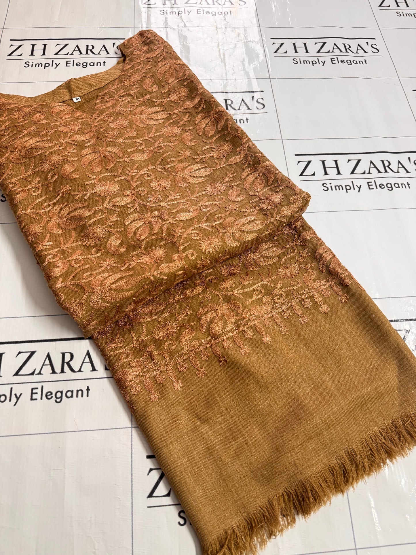Camel Coffee Pashmina Kaftan Shirt