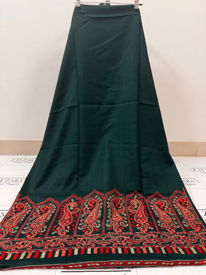 Peacock Green Gala Booti Pashmina 3pc