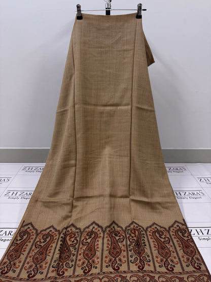 Coffee Gala Booti Pashmina 3pc