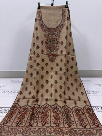 Coffee Gala Booti Pashmina 3pc