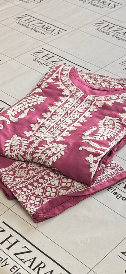 Onion Pink Anchor Kaftan 2pc