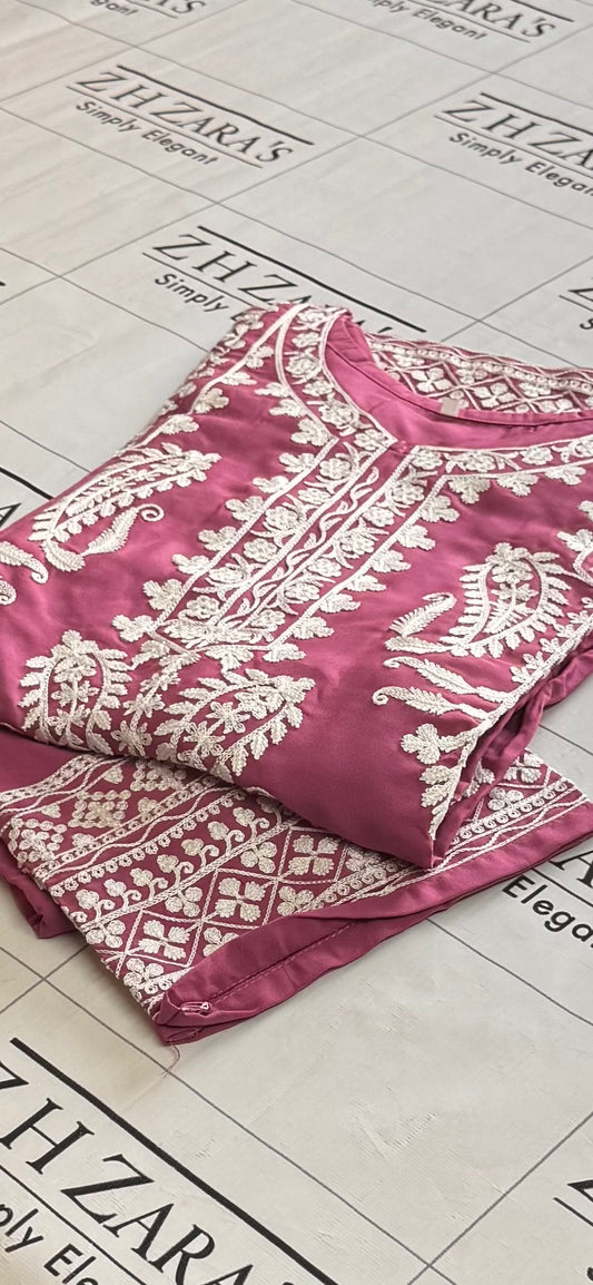 Onion Pink Anchor Kaftan 2pc