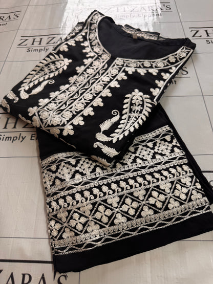 Black Anchor Kaftan 2pc