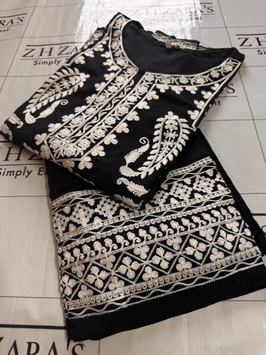 Black Anchor Kaftan 2pc