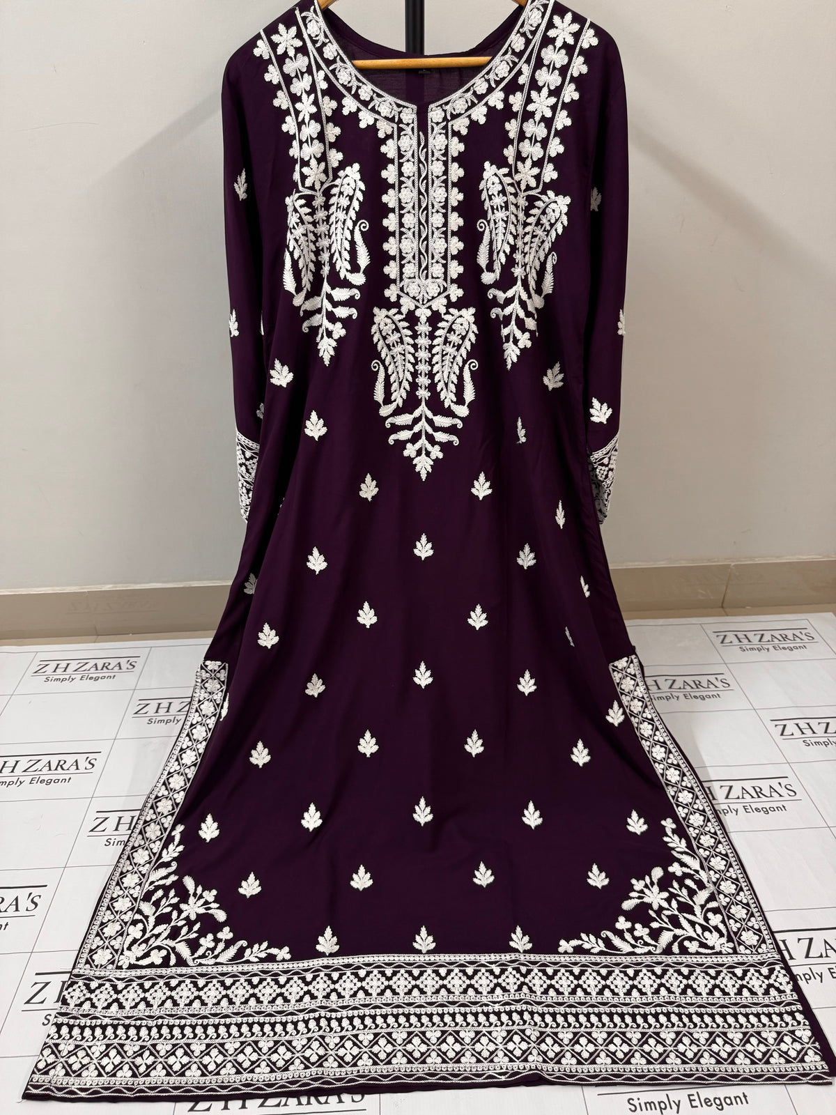 Plum Purple Anchor Kaftan 2pc