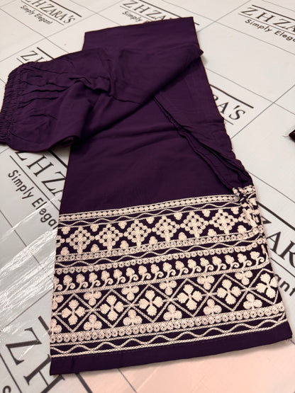 Plum Purple Anchor Kaftan 2pc