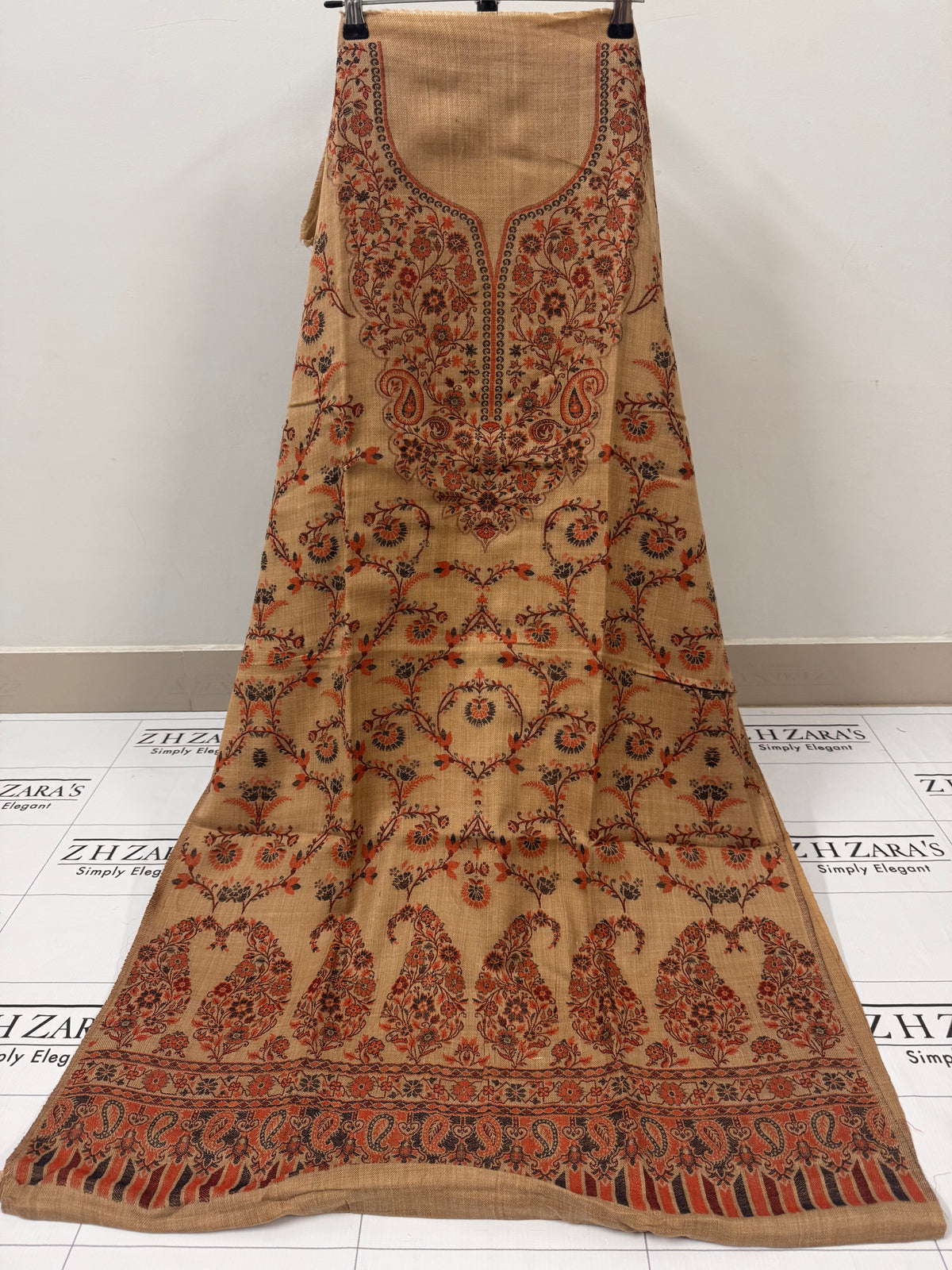 Gala Jaal Coffee Pashmina 3pc