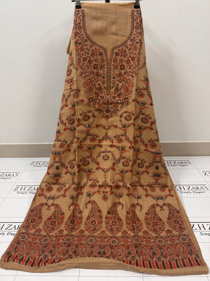 Gala Jaal Coffee Pashmina 3pc