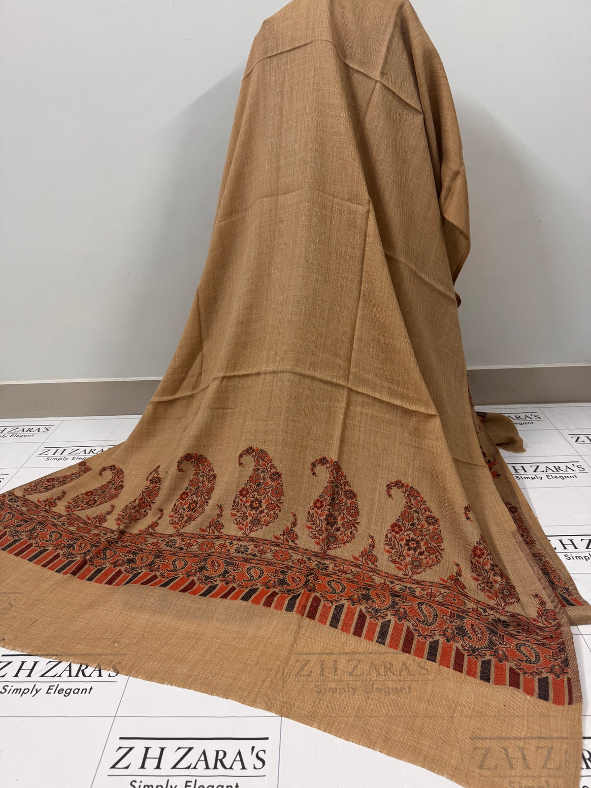 Gala Jaal Coffee Pashmina 3pc