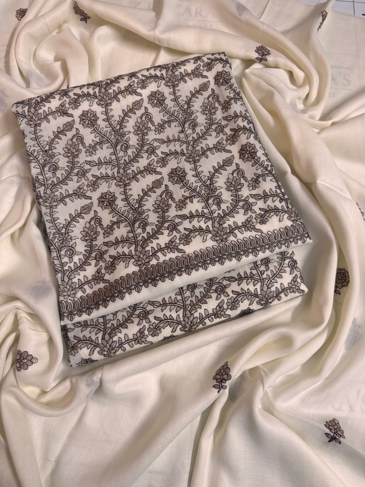 Ivory Shahi Pashmina 3pc