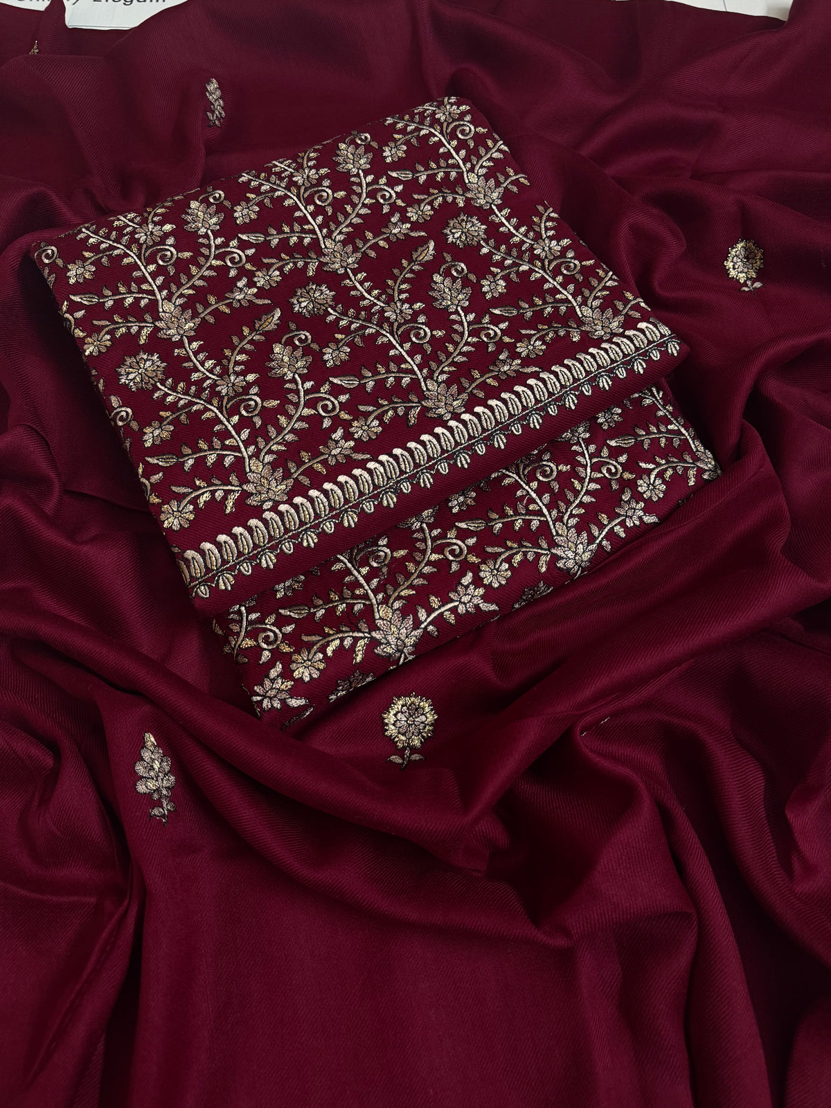 Ruby  Maroon Shahi Pashmina 3pc