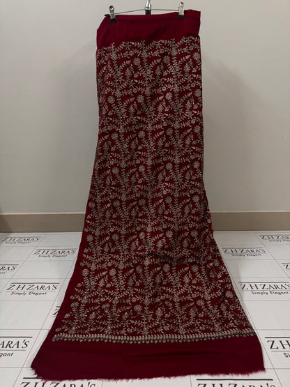 Ruby  Maroon Shahi Pashmina 3pc