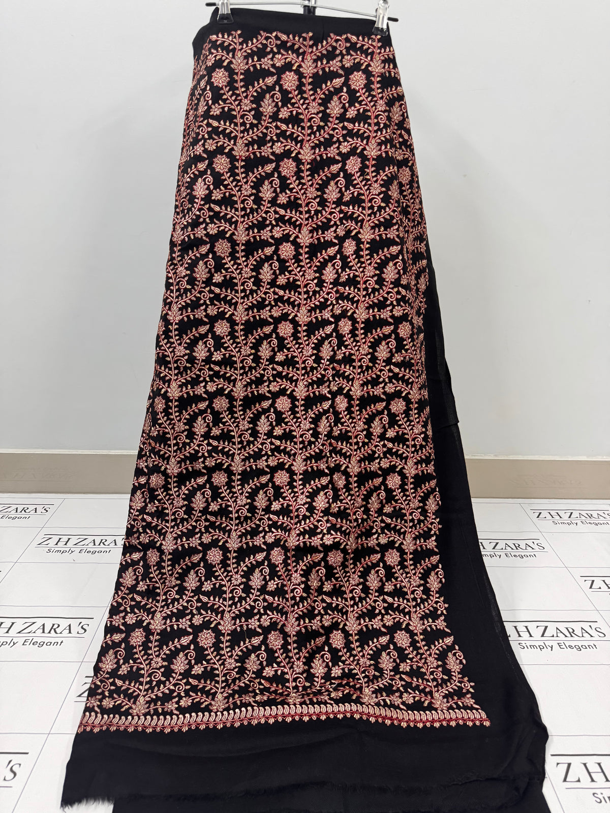 Black Shahi Pashmina 3pc