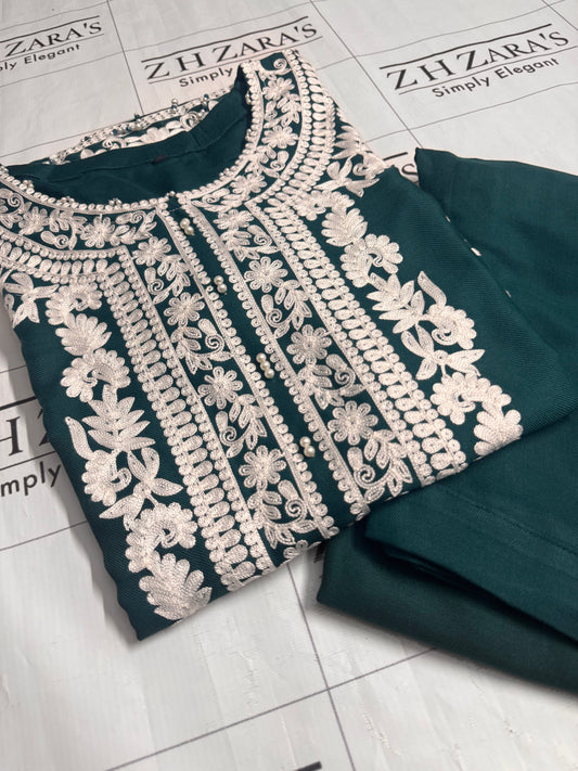 Teal Roshi Kaftan 2pc