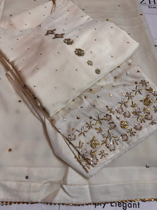 Ivory Sheesha Silk 3pc