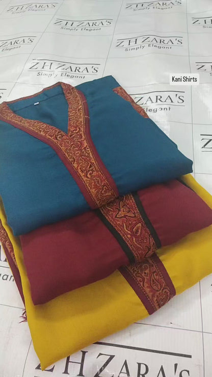 Mustard Kani Shirt Stitched