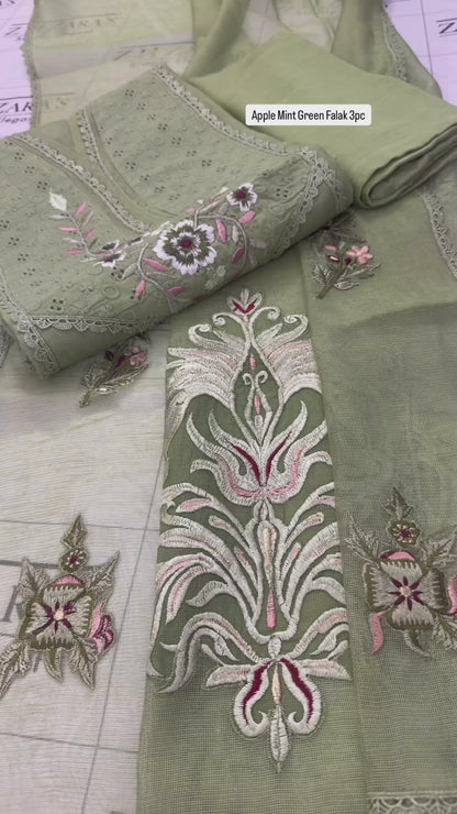 Apple Mint Green Falak 3pc