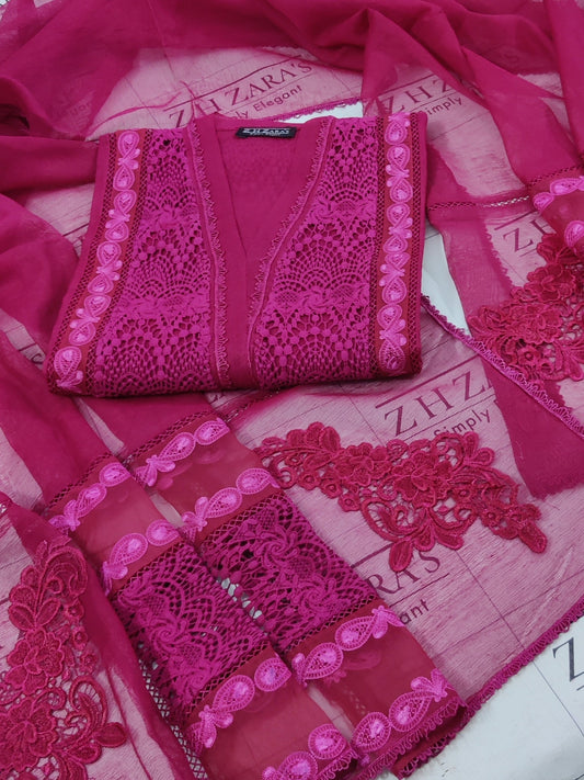 Hot Pink Sapphire 2pc