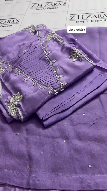 Lilac V Neck 3pc