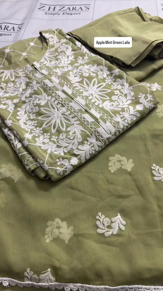 Apple Mint Green Laila 3pc
