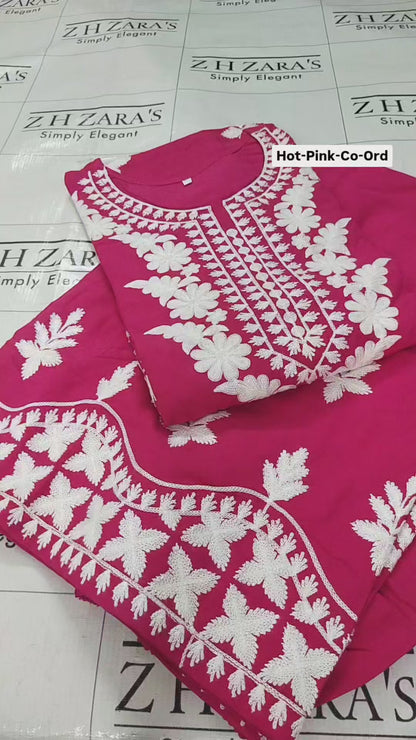 Hot Pink Co-Ord Set Stitched