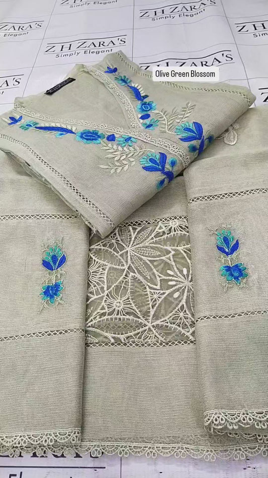Olive Green Blossom 2pc