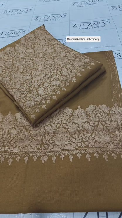 Mustard Anchor Pashmina 3pc