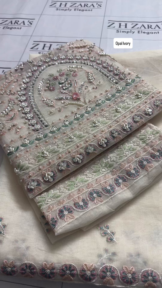 Opal Ivory Hand Embellished