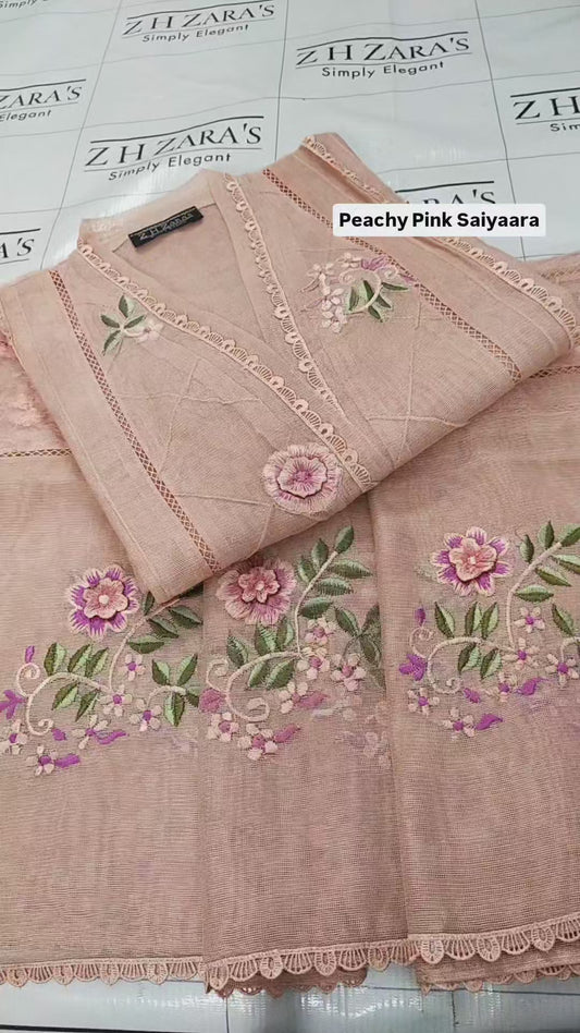 Peachy Pink Saiyaara 2pc