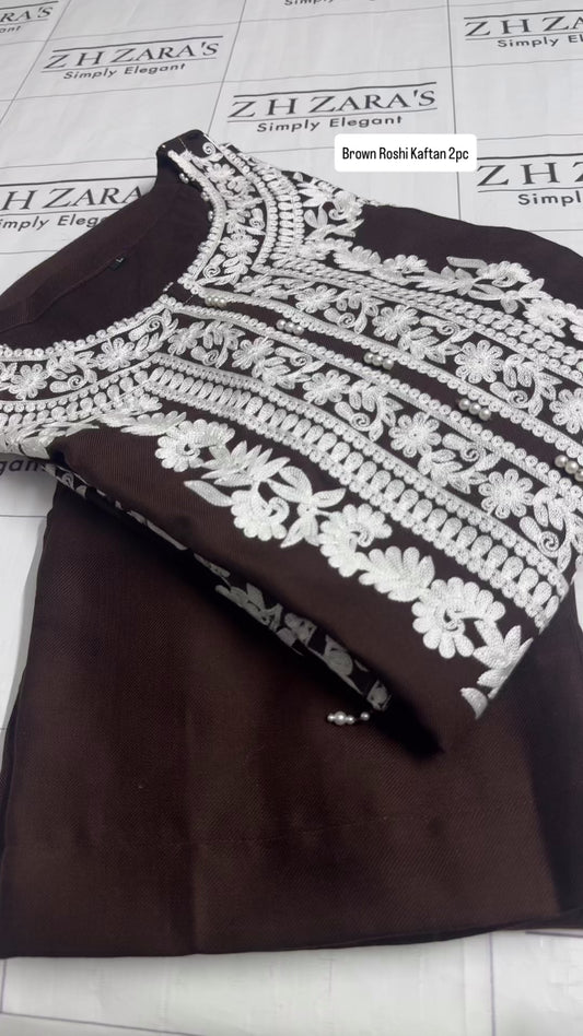 Brown Roshi Kaftan 2pc