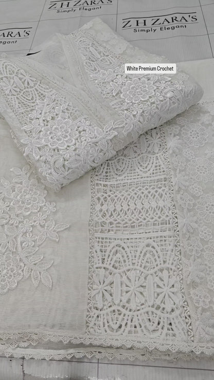 White Premium Crochet 2pc