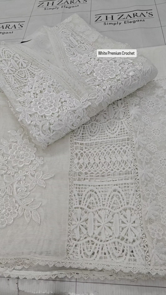 White Premium Crochet 2pc